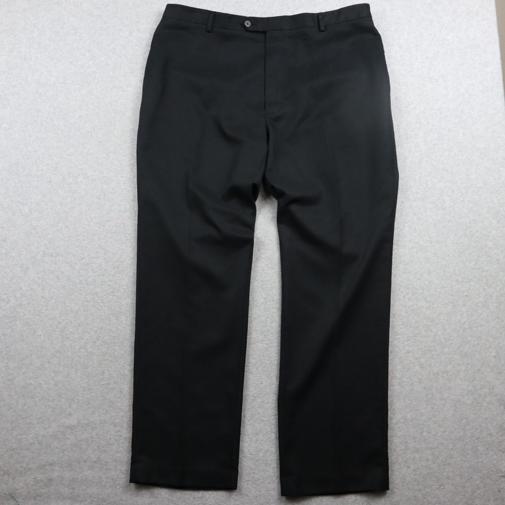 Daniel Cremieux Pants Mens 40x32 Signature Dress Suit Formal Flat Front Black